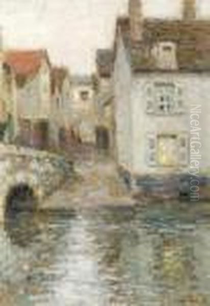 Le Pont Au Crepuscule Oil Painting by Henri Eugene Augustin Le Sidaner