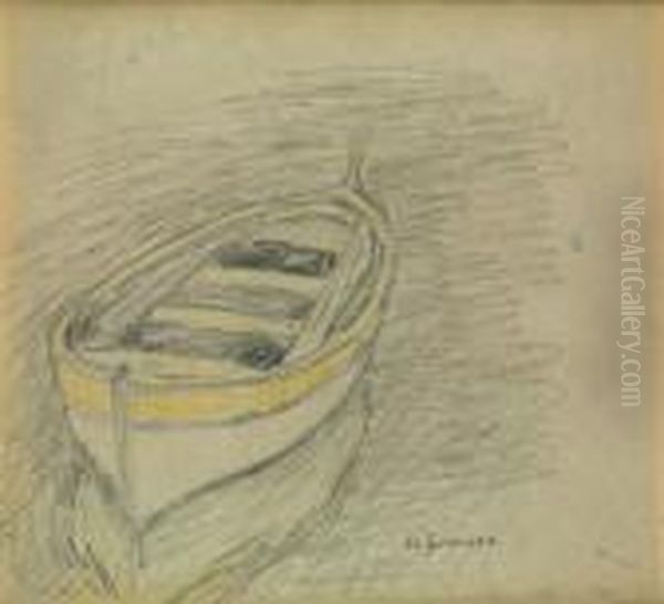 Barque De Peche Oil Painting by Henri Eugene Augustin Le Sidaner