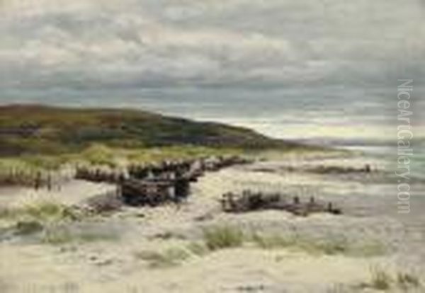 On The Sands, Towyn Oil Painting by Benjamin Williams Leader