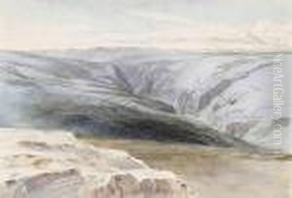 Near Khan, Lebanon Oil Painting by Edward Lear