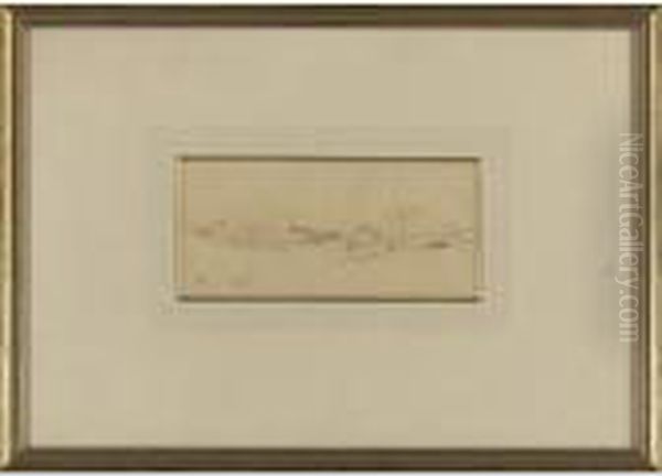 View Of The Roman Campagna Oil Painting by Edward Lear