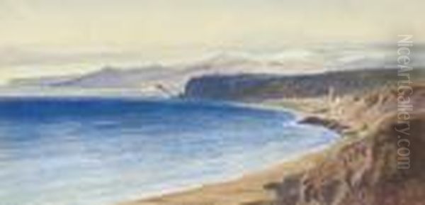 View Of Arenzano From Voltri, Near Genoa Oil Painting by Edward Lear