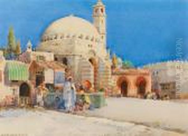 Un Marche Oriental Oil Painting by Noel Harry Leaver