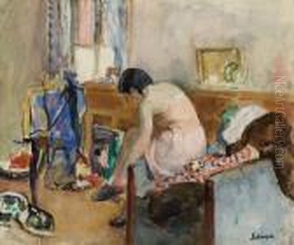 Modele Dans L'atelier Oil Painting by Henri Lebasque