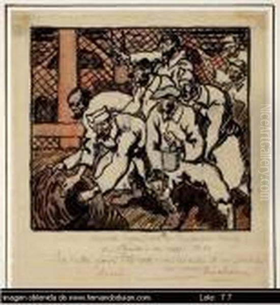 Album Con 26 Dibujos Originales 
 Firmados Y Muchos Fechados , Y Tres Grabados. Encuadernado Oil Painting by Henri Lebasque