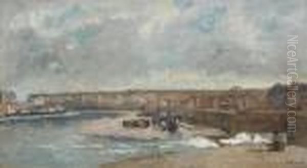 Le Port De Dieppe Et Le Pollet Oil Painting by Albert Lebourg