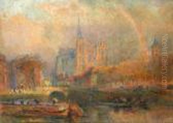 Arc En Ciel Apres L'orage A Amiens Oil Painting by Albert Lebourg