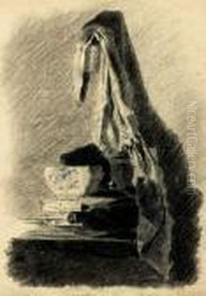 Nature Morte Aux Pots
 Fusain, Estompe Et Rehauts De Gouache Blanche Oil Painting by Albert Lebourg