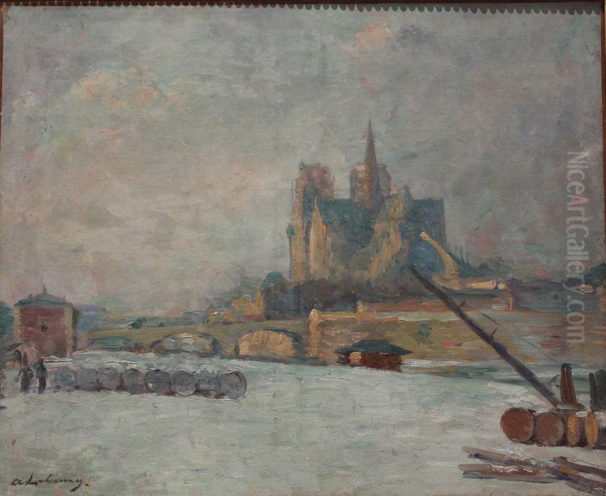 Notre-dame Vue Du Quai De La Tournelle Oil Painting by Albert Lebourg