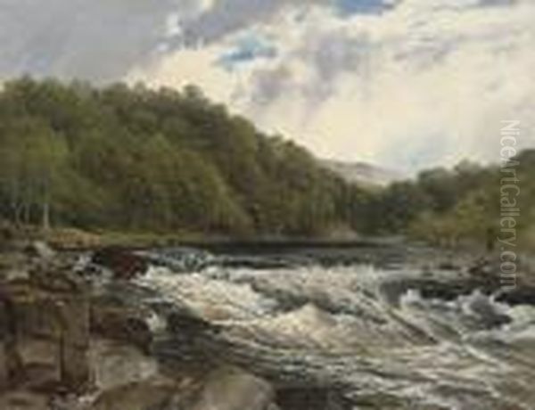 The River Awe, Argyllshire Oil Painting by Frederick Richard Lee, R.A.