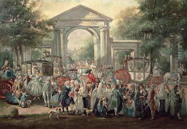 A Fiesta in a Botanical Garden, 1775 Oil Painting by Luis Paret Y Alczar