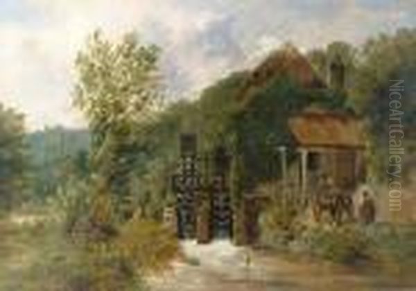 The Old Mill, Devon Oil Painting by Frederick Richard Lee, R.A.