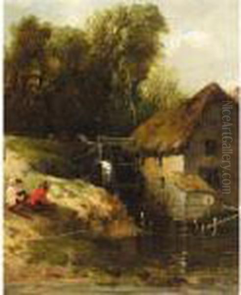 Gillingham Mill, Dorset Oil Painting by Frederick Richard Lee, R.A.