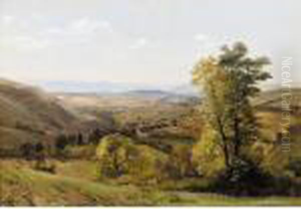 The Valley Oil Painting by Frederick Richard Lee, R.A.
