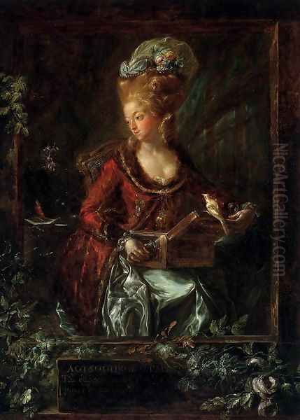 Maria de las Nieves Micaela Fourdinier Oil Painting by Luis Paret Y Alczar