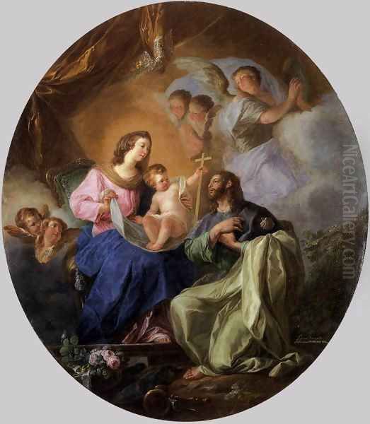 Virgin and Child with St James the Great Oil Painting by Luis Paret Y Alczar