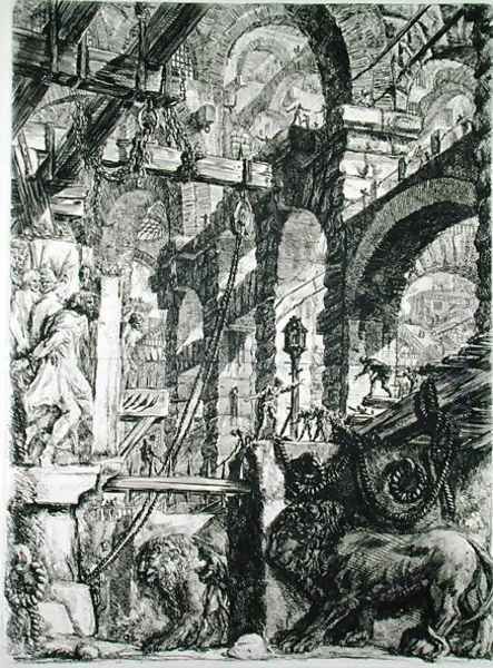 Carceri Prison V, 1760 Oil Painting by Giovanni Battista Piranesi