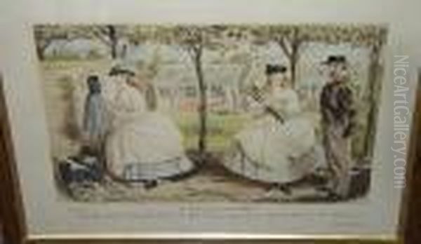 A Shocking Young Lady Indeed, 
Chromolithograph On Wove, Published By Thos Agnew & Sons, 1865 Oil Painting by John Leech