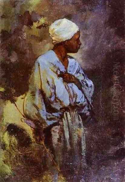 Dunkey Driver In Cairo 1882 Oil Painting by Vasily Polenov