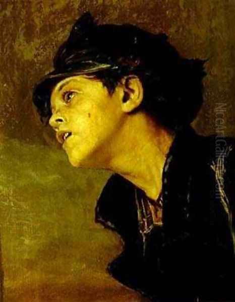 Troika Apprentice Workmen Carrying Water Detail 1866 Oil Painting by Vasily Polenov