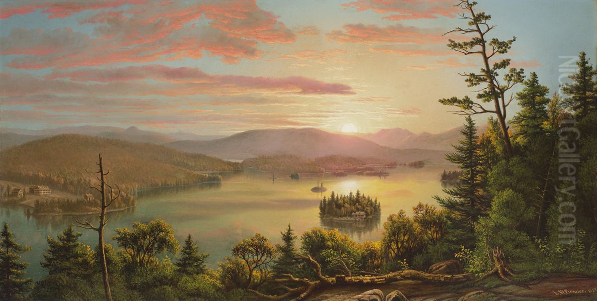 Blue Mountain Lake Oil Painting by Levi Wells Prentice