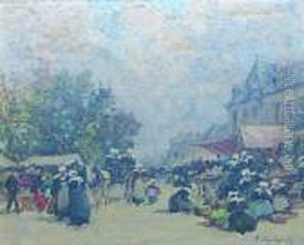 Jour De Marche A
Concarneau Oil Painting by Fernand Marie Eugene Legout-Gerard