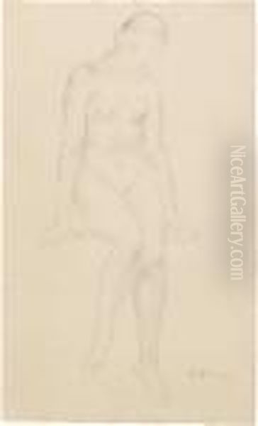 Sitzender Aktin Ganzer Figur Oil Painting by Wilhelm Lehmbruck