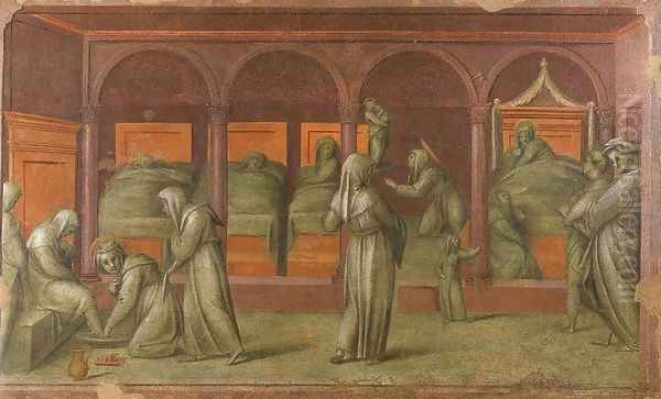 Episode from Hospital Life Oil Painting by (Jacopo Carucci) Pontormo