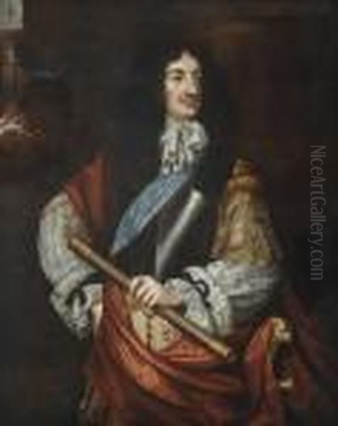 Portrait Of King Charles Ii Oil Painting by Sir Peter Lely