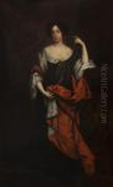 Ritratto Dielizabeth Dering A 
Figura Intera, In Abito Verde E Manto Rosso D