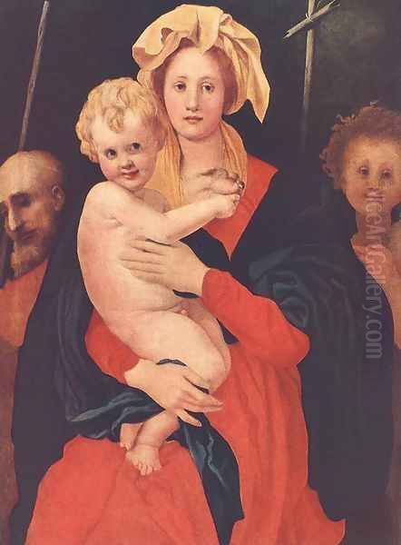 Madonna and Child with St. Joseph and Saint John the Baptist 1521-22 Oil Painting by (Jacopo Carucci) Pontormo
