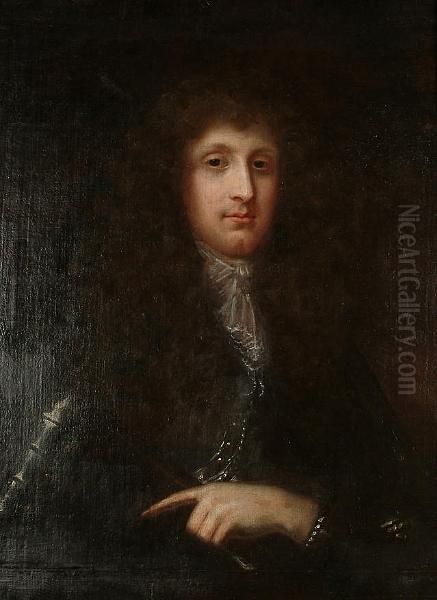 Portrait Of A Gentleman, 
Traditionally Identified As Prince Rupert, Half-length, In Armour And A 
Lawn Collar Oil Painting by Sir Peter Lely
