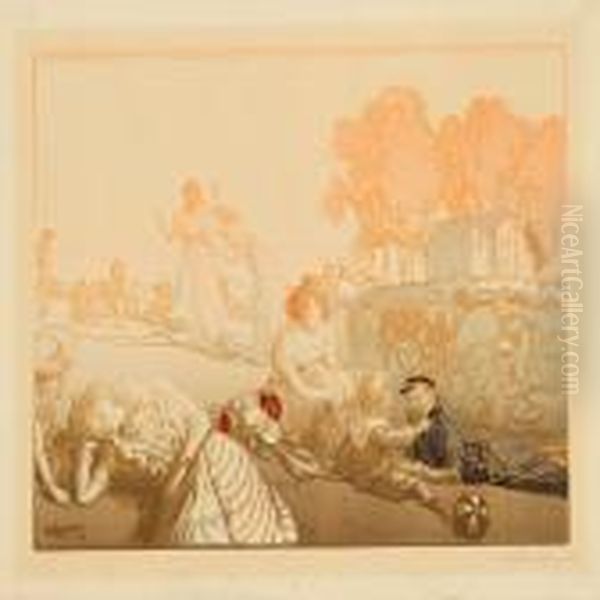 Vor Paris Oil Painting by Auguste Lepere