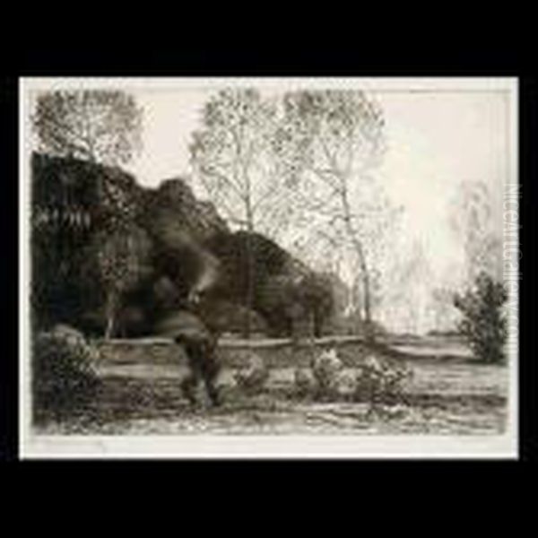 Twilight Oil Painting by Auguste Lepere