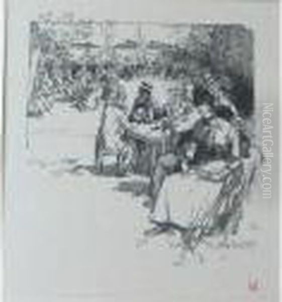 Format De L Album : 470 X 350. Oil Painting by Auguste Lepere