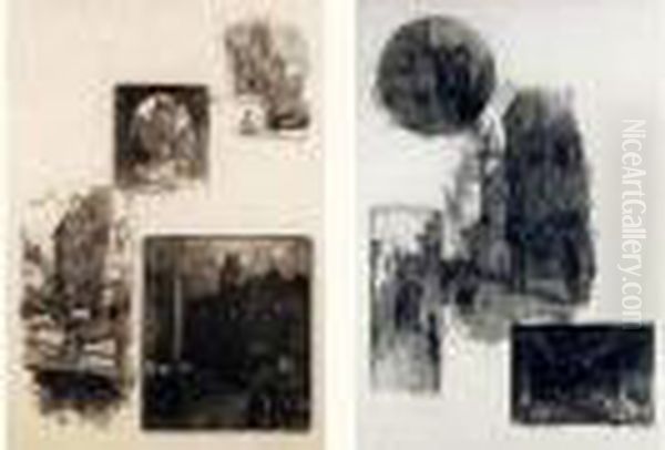 Rouen Illustre. 1913. Oil Painting by Auguste Lepere