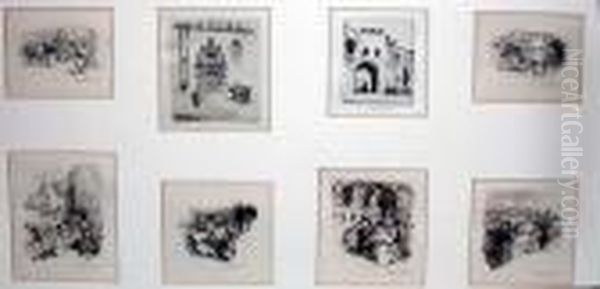 Dimanches Parisiens Oil Painting by Auguste Lepere