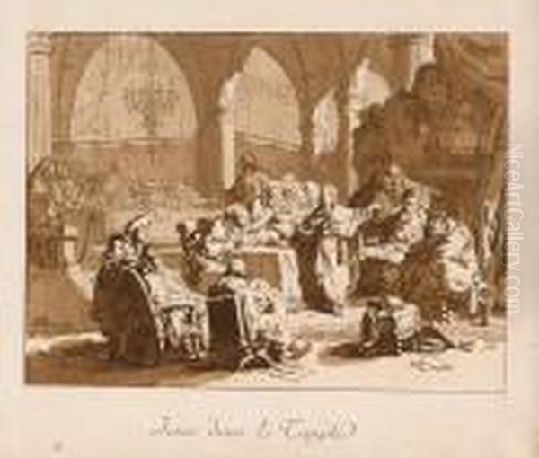 Jesus Dans Le Temple Oil Painting by Jean-Baptiste Le Prince