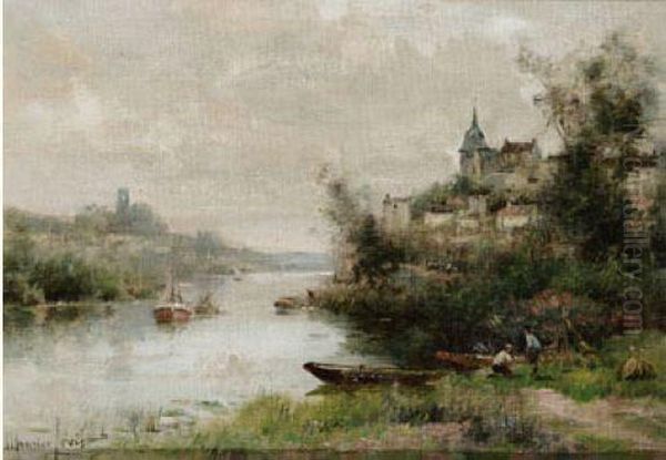 Les Bords De L'ouste, Morbihan Oil Painting by Maurice Levis