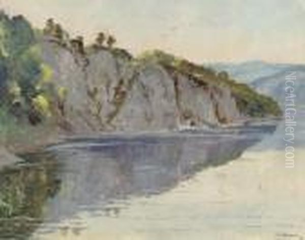 A Crimean Landscape Oil Painting by Isaak Ilyich Levitan