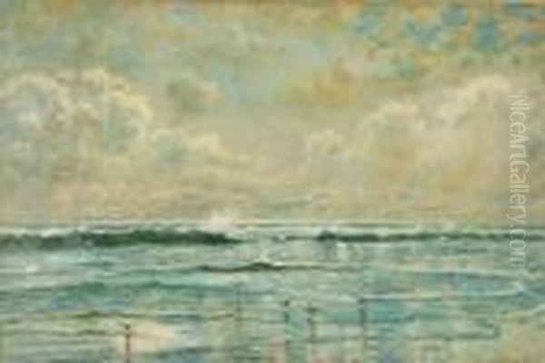 The Breezy Side, New Jersey Coast Oil Painting by Edmund Darch Lewis