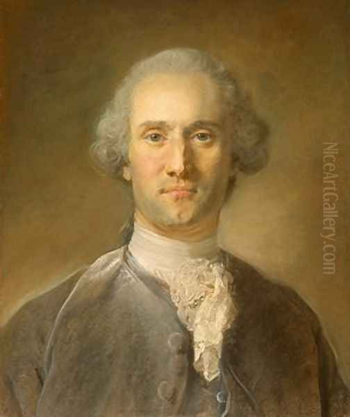 Portrait of a Young Man Oil Painting by Jean-Baptiste Perronneau