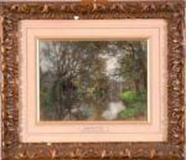 bord De Riviere Oil Painting by Leon Augustin Lhermitte