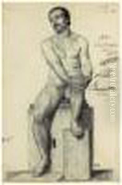 Academie D'homme Oil Painting by Leon Augustin Lhermitte