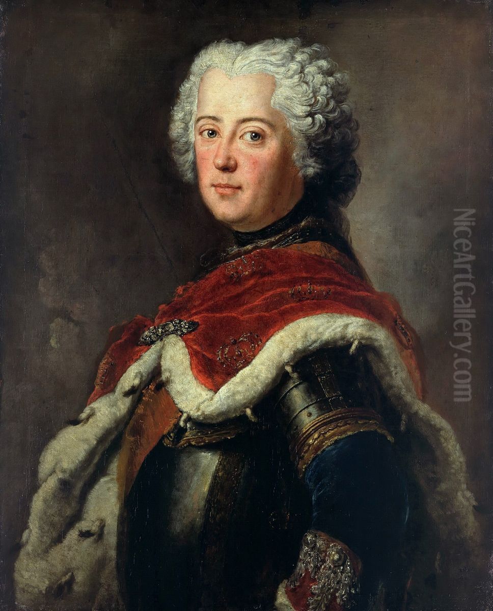 Frederick the Great as Crown Prince Oil Painting by Antoine Pesne
