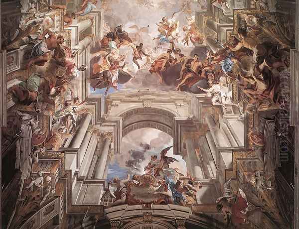 Allegory of the Jesuits' Missionary Work (detail-3) 1691-94 Oil Painting by Andrea Pozzo