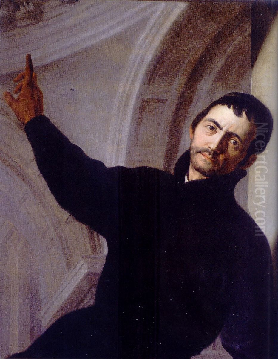 Self-Portrait Oil Painting by Andrea Pozzo