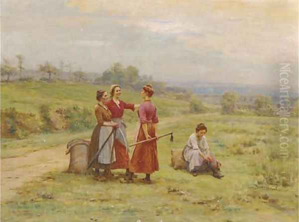 The country meeting Oil Painting by Cesar Pattein