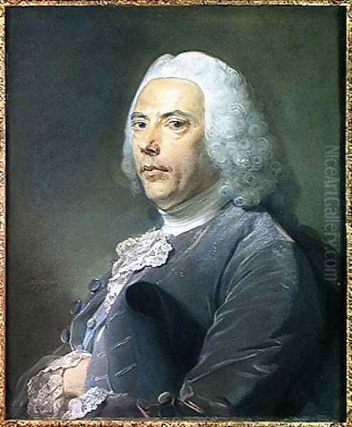 Pierre Bouguer 1698-1758 1753 Oil Painting by Jean-Baptiste Perroneau
