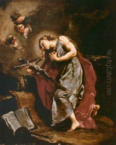The Penitent Magdalene Oil Painting by Giovanni Battista Pittoni the younger